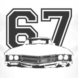 1967_BUICK_WILDCAT_Grille_Black_Graphic_Year T Shirt