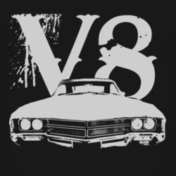 1967_BUICK_WILDCAT_Grille_White_Graphic_V8 T Shirt