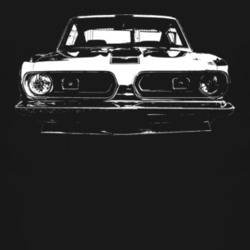 1967_Plymouth_Cuda_Grill_White_Graphic T Shirt