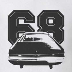 1968_AMC_Javelin_Rear_Black_Graphic_Year T Shirt