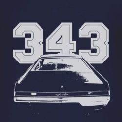 1968_AMC_Javelin_Rear_White_Graphic_Engine Size T Shirt