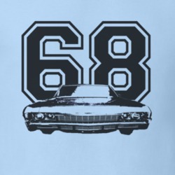1968_CHEVY_ BISCAYNE_Grille_Black_Graphic_year T Shirt
