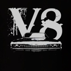 1968_CHEVY_ BISCAYNE_Grille_White_Graphic_V8 T Shirt