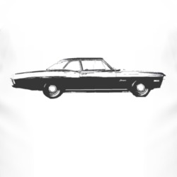 1968_CHEVY_BISCAYNE_Side_Black_Graphic T Shirt