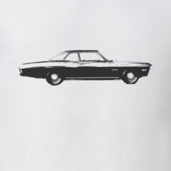 1968_CHEVY_BISCAYNE_Side_Black_Graphic T Shirt