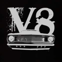1968 CHEVY CAMARO SS Grill White Graphic V8 T Shirt