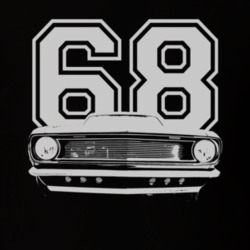1968 CHEVY CAMARO SS Grill White Graphic Year T Shirt