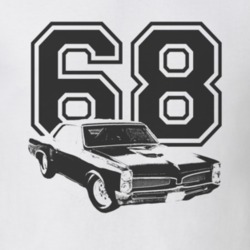 1968_CHEVY_CAMARO_SS_Side_Black_Graphic_Year T Shirt