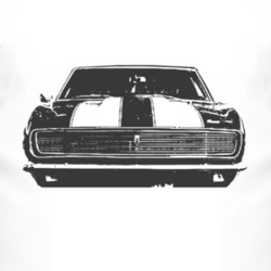 1968_Chevy_Camaro_Z28_Grill_View_Black_Graphic T Shirt