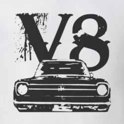 1969 AMC Rambler Grill Black Graphic V8 T Shirt