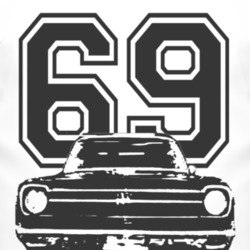 1969 AMC Rambler Grill Black Graphic Year T Shirt