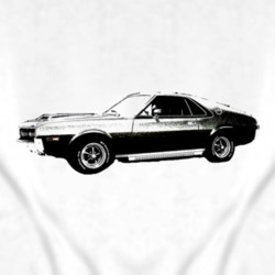 1969_AMC_Rambler_Side_Black_Graphic T Shirt