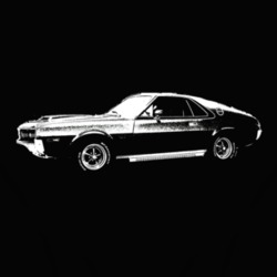 1969_AMC_Rambler_Side_White_Graphic T Shirt