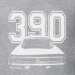 1969_AMC_Rambler_White_Graphic_Rear_Engine Size T Shirt