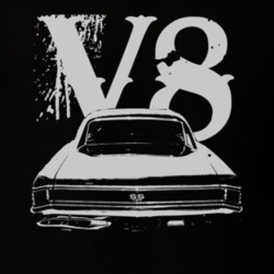 1969_AMC_Rambler_White_Graphic_Rear_V8 T Shirt