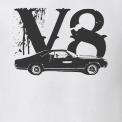 1969_BUICK_RIVIERA_Side_Black_Graphic_V8 T Shirt