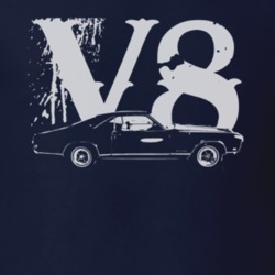 1969_BUICK_RIVIERA_Side_White_Graphic_V8 T Shirt