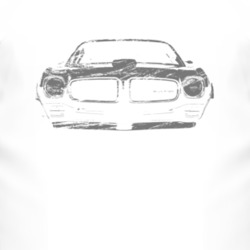 1970_Firebird_Grill_Black_Graphic T Shirt