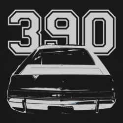 1970_AMC_AMX_Rear_White_Graphic_Engine Size T Shirt