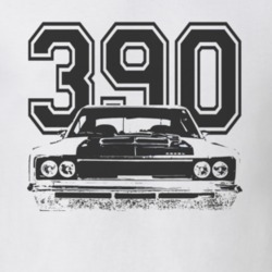 1970 AMC REBEL Grill Black Graphic Engine Size T Shirt