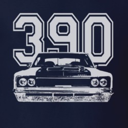 1970 AMC REBEL Grill White Graphic Engine Size T Shirt