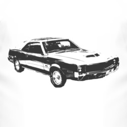 1970_Javelin_Side_Black_Graphic T Shirt