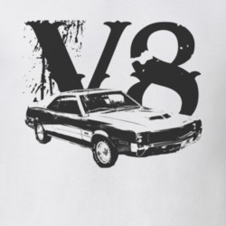 1970_Javelin_Side_Black_Graphic_V8 T Shirt