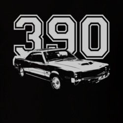1970_Javelin_Side_White_Graphic_Engine Size T Shirt