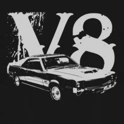 1970_Javelin_Side_Whitek_Graphic_V8 T Shirt