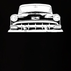 1954 Chevy Bel Air Grill View Faded Look Dark T Shirt