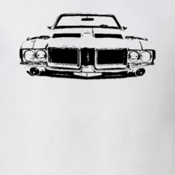 1971 Oldsmobile 442 Grill View Faded Look Light T Shirt