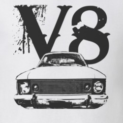 1971 AMC HORNET Grill Black Graphic V8 T Shirt