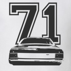 1971_AMC_HORNET_Rear_Black_Graphic_Year T Shirt
