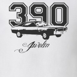 1968 AMC Javelin SST  With Engine Size Model Dark Graphic Light Color 