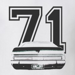 1971_AMC_JAVELIN_Rear_Black_Graphic_Year T Shirt