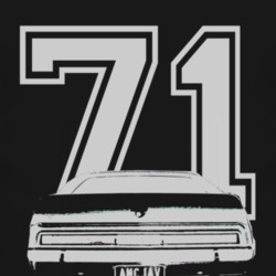 1971_AMC_JAVELIN_Rear_White_Graphic_Year T Shirt
