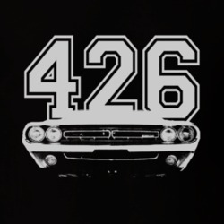 1971 Dodge Challenger Grill White Graphic Engine Size T Shirt