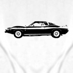 1972_AMC_Javelin_Side_View_Black_Graphic T Shirt