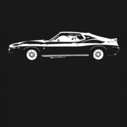 1972_AMC_Javelin_Side_View_White_Graphic T Shirt