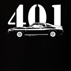 1972_AMC_Javelin_Side_View_White_Graphic_Engine T Shirt