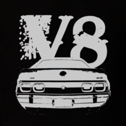 1973_AMC_ JAVELIN_Rear_White_Graphic_V8 T Shirt