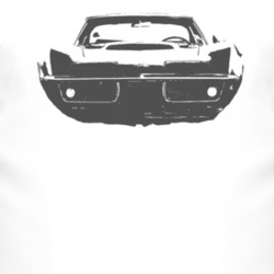 Corvette_1969_Grill_Black_Graphic T Shirt