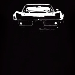 Corvette_1969_Grill_White_Graphic T Shirt