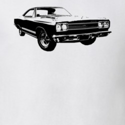 1968 Plymouth GTX Side View Faded Look Light T Shirt