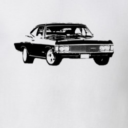 1967_CHEVY_ IMPALA_SS_Side_Black_Graphic T Shirt