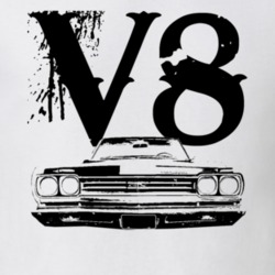1968 Plymouth GTX Grill View V8 Faded Look Light T Shirt