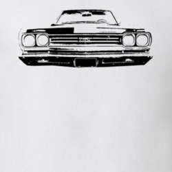 1970 Plymouth GTX Grill View Faded Look Light T Shirt