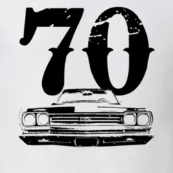 1970 Plymouth GTX Grill View With Year Faded Look Light T Shirt
