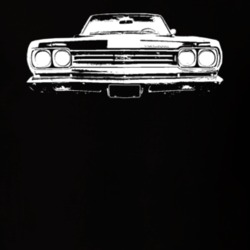 1970 Plymouth GTX Grill View Faded Look Dark T Shirt