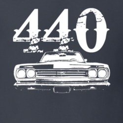1970 Plymouth GTX Grill View With Engine Size Faded Look Dark T Shirt